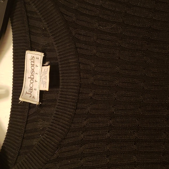Jacobson's Petite Black Sweater Blouse size Medium - Picture 2 of 3